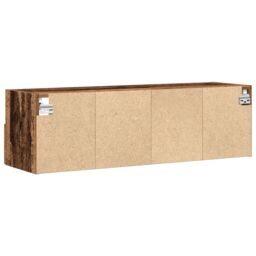 Berkfield Home TV Wall Cabinets 2 pcs Old Wood 100x30x30 cm Engineered Wood in Brown - Size: 100 x 30 x 30 cm - thumbnail 9