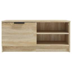Berkfield Home TV Cabinet Sonoma Oak 80x35x36.5 cm Engineered Wood in Light Tan - thumbnail 5