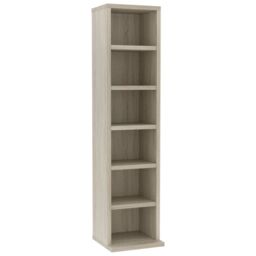 Berkfield Home CD Cabinet Sonoma Oak 21x20x88 cm Engineered Wood in Brown - Size: 21 x 20 x 88 cm - thumbnail 2
