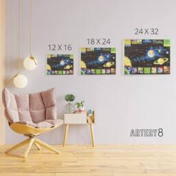 "Artery8 Map Rand Mcnally 1969 Modern Outer Space Canvas Wall Art Print - Size: W18"" x H24""" - thumbnail 4