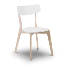 Cheshire Portland Premium White & Oak Dining Chairs - Set of 2 - thumbnail 2