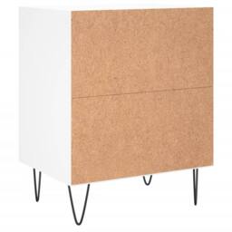 Berkfield Home Elegant Bedside Cabinets 2 pcs White 40x30x50 cm Engineered Wood - Size: 40 x 30 x 50 cm - thumbnail 7