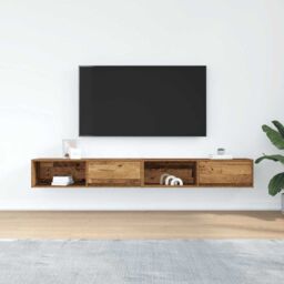 Berkfield Home TV Cabinets 2 pcs Old Wood 100x31x25.5 cm Engineered Wood in Brown - thumbnail 3