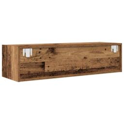 Berkfield Home TV Cabinets 2 pcs Old Wood 100x31x25.5 cm Engineered Wood in Brown - thumbnail 9
