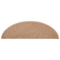 Berkfield Home Carpet Stair Treads 15 pcs Light Brown 56x17x3 cm - Size: Medium - thumbnail 5