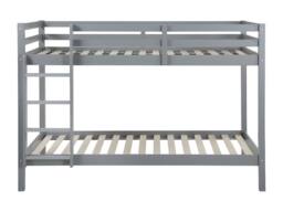 Vente-unique Bunk Beds - 2 X 90 X 190 Cm - Solid Pine - Grey - ANICET II - Size: Single - thumbnail 1
