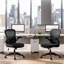 SPETLEK Mesh Home Office Chair Adjustable Arms Height Black - thumbnail 6