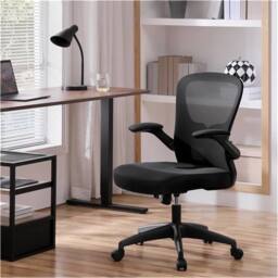 SPETLEK Mesh Home Office Chair Adjustable Arms Height Black - thumbnail 3