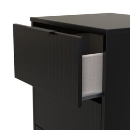 Ready Assembled 2 U Denver 3 Drawer Bedside Cabinet (Ready Assembled) in True Black - thumbnail 5