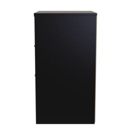 Ready Assembled 2 U Denver 3 Drawer Bedside Cabinet (Ready Assembled) in True Black - thumbnail 2