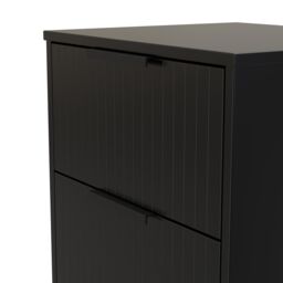 Ready Assembled 2 U Denver 3 Drawer Bedside Cabinet (Ready Assembled) in True Black - thumbnail 4