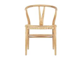 Vente-unique Set Of 6 Teak & Wicker Chairs - Natural - POGIANA in Light Oak - thumbnail 5