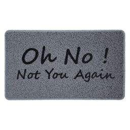 Nicoman Spaghetti Novelty UV Print Funny Door Mat Grey 75 x 45cm - Oh NO, Not You Again - Size: 44 cm x 70 cm - thumbnail 1