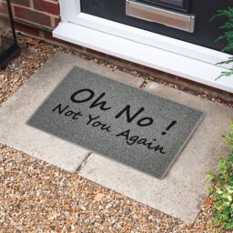 Nicoman Spaghetti Novelty UV Print Funny Door Mat Grey 75 x 45cm - Oh NO, Not You Again - Size: 44 cm x 70 cm - thumbnail 2