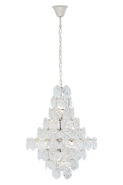 Orsina Classical Silver Leaf Chandelier, 12 Bulb Teardrop Glass Pendant Light, Vintage-Inspired Ceiling Light - image 1