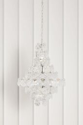 Orsina Classical Silver Leaf Chandelier, 12 Bulb Teardrop Glass Pendant Light, Vintage-Inspired Ceiling Light - thumbnail 2