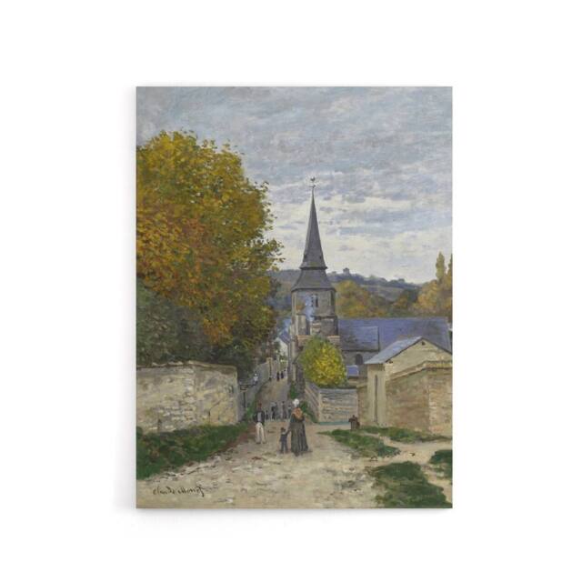 "Artery8 Street in Sainte Adresse France Monet Vintage Canvas Wall Art - Size: W18"" x H24""" - image 1