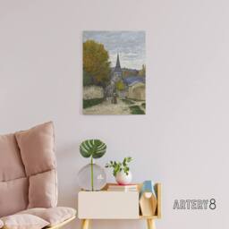 "Artery8 Street in Sainte Adresse France Monet Vintage Canvas Wall Art - Size: W18"" x H24""" - thumbnail 3