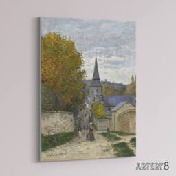"Artery8 Street in Sainte Adresse France Monet Vintage Canvas Wall Art - Size: W18"" x H24""" - thumbnail 2