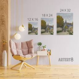 "Artery8 Street in Sainte Adresse France Monet Vintage Canvas Wall Art - Size: W18"" x H24""" - thumbnail 4