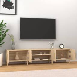Berkfield Home TV Cabinet Sonoma Oak 180x31.5x40 cm Engineered Wood in Brown - thumbnail 3