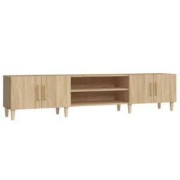 Berkfield Home TV Cabinet Sonoma Oak 180x31.5x40 cm Engineered Wood in Brown - thumbnail 1