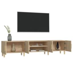 Berkfield Home TV Cabinet Sonoma Oak 180x31.5x40 cm Engineered Wood in Brown - thumbnail 5