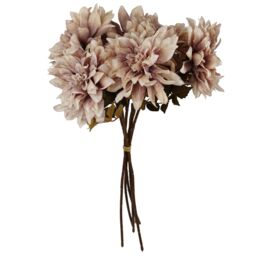 Leaf 55cm Artificial Dahlia Flower Stem Dusty Pink - thumbnail 5