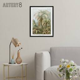 "Artery8 Tropical Nature Filicinae Fern Plants Haeckel Framed Canvas Wall Art in Green - Size: W12"" x H16""" - thumbnail 3