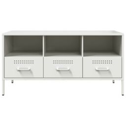 Berkfield Home TV Cabinet White 100.5x39x50.5 cm Steel - thumbnail 6
