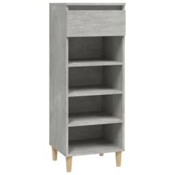 Berkfield Home Shoe Cabinet Concrete Grey 40x36x105 cm Engineered Wood - Size: 40 x 36 x 105 cm - thumbnail 1