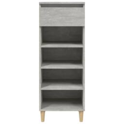Berkfield Home Shoe Cabinet Concrete Grey 40x36x105 cm Engineered Wood - Size: 40 x 36 x 105 cm - thumbnail 3
