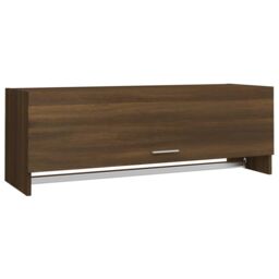 Berkfield Home Wardrobe Brown Oak 100x32.5x35 cm Engineered Wood - thumbnail 2