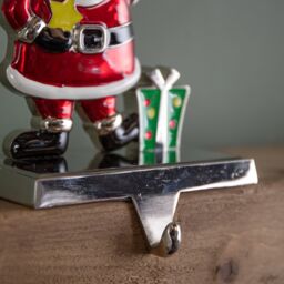 Samuel Alexander 17cm Santa Christmas Stocking Hanger with Weighted Base in Red - thumbnail 7