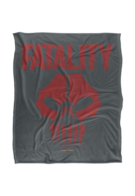 Warner Brothers Mortal Kombat 152x127cm Fatality Silky Touch Super Soft Throw Blanket in White - Size: 152x127 cm - image 1
