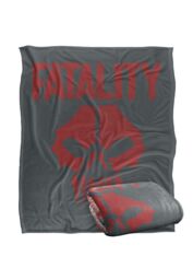 Warner Brothers Mortal Kombat 152x127cm Fatality Silky Touch Super Soft Throw Blanket in White - Size: 152x127 cm - thumbnail 2