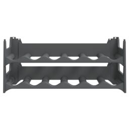 Berkfield Home Wine Rack for 12 Bottles PP Stackable in Black - thumbnail 3