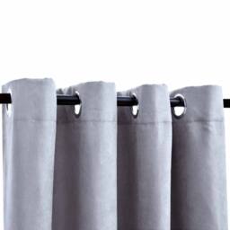 Berkfield Home Blackout Curtains with Metal Rings 2 pcs Grey 140x175 cm - thumbnail 3