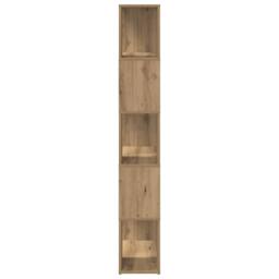 Berkfield Home Elegant Bookshelf Artisan oak Particle board 60 x 24 x 155 cm Boo in Brown - thumbnail 6