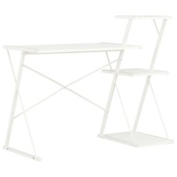 Berkfield Home Desk with Shelf White 116x50x93 cm - Size: 116 x 50 x 93 cm - thumbnail 1