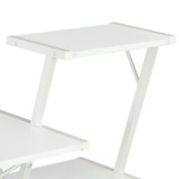 Berkfield Home Desk with Shelf White 116x50x93 cm - Size: 116 x 50 x 93 cm - thumbnail 5
