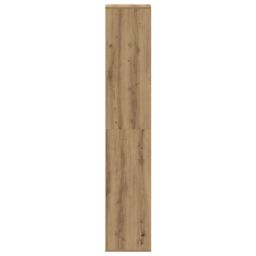 Berkfield Home Shoe Cabinet Artisan Oak 54x34x183 cm Engineered Wood in Brown - Size: 54 x 34 x 183 cm - thumbnail 6