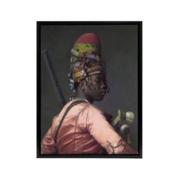 "Artery8 Jean Leon Gerome Bashi Bazouk Portrait Framed Canvas Wall Art Print - Size: W24"" x H32""" - thumbnail 1