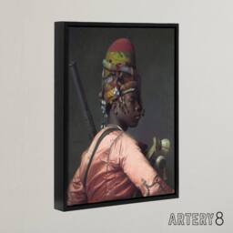 "Artery8 Jean Leon Gerome Bashi Bazouk Portrait Framed Canvas Wall Art Print - Size: W24"" x H32""" - thumbnail 2