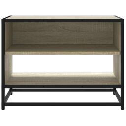 Berkfield Home TV Cabinet Sonoma Oak 61x40x46 cm Engineered Wood & Metal in Brown - Size: 61 x 40 x 46 cm - thumbnail 4