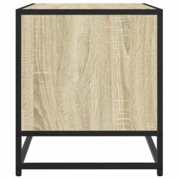 Berkfield Home TV Cabinet Sonoma Oak 61x40x46 cm Engineered Wood & Metal in Brown - Size: 61 x 40 x 46 cm - thumbnail 5