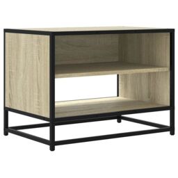 Berkfield Home TV Cabinet Sonoma Oak 61x40x46 cm Engineered Wood & Metal in Brown - Size: 61 x 40 x 46 cm - thumbnail 2