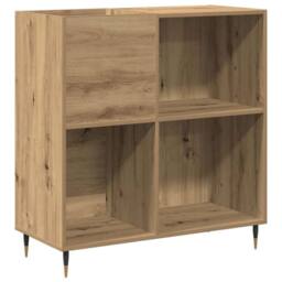 Berkfield Home Record Cabinet Artisan Oak 84, 5x38x89 cm Engineered Wood in Brown - Size: 5 x 38 x 89 cm - thumbnail 1