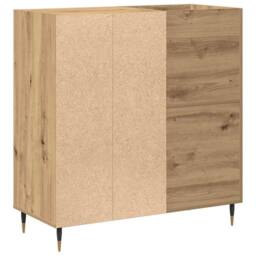 Berkfield Home Record Cabinet Artisan Oak 84, 5x38x89 cm Engineered Wood in Brown - Size: 5 x 38 x 89 cm - thumbnail 7