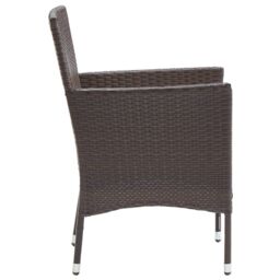Berkfield Home Garden Dining Chairs 2 pcs Poly Rattan Brown - thumbnail 5